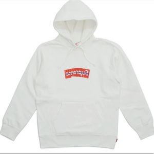 Supreme white hoodie